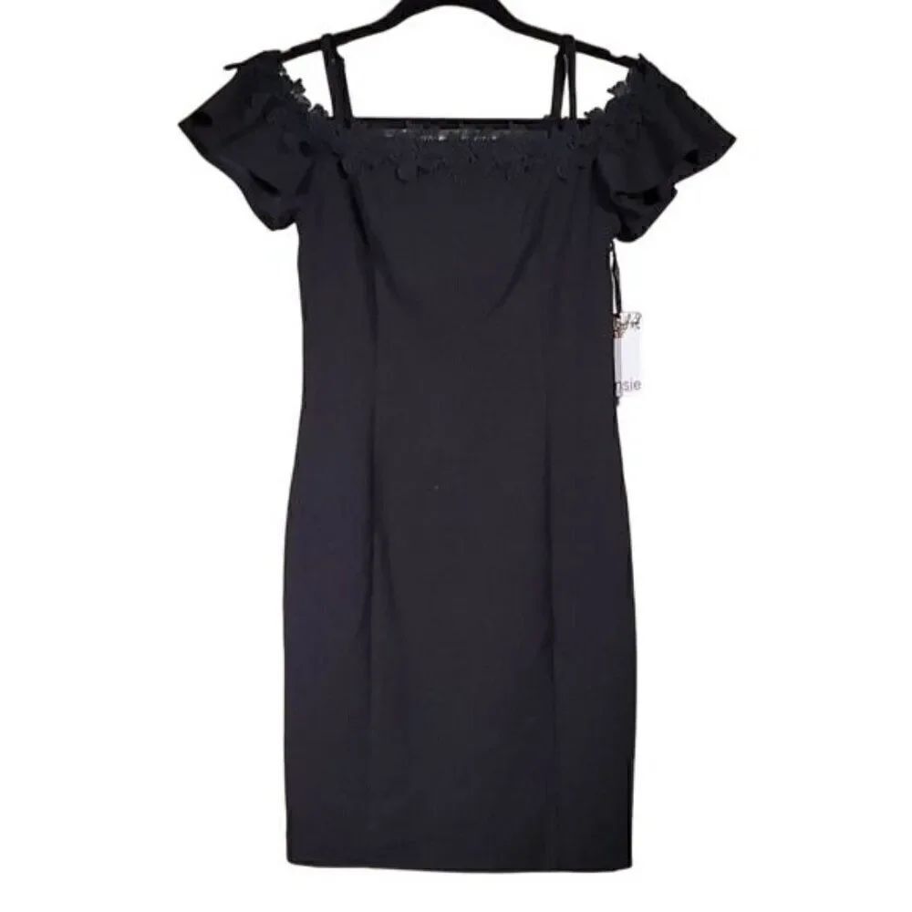Kensie Solid Off the Shoulder Mini Dress Sz 0